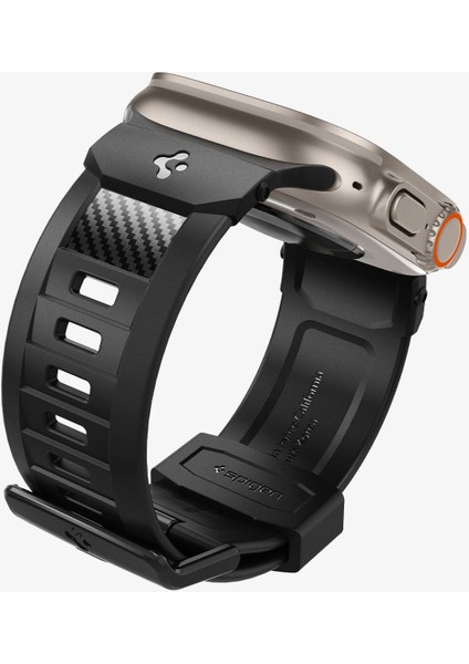 Apple Watch 49mm Ultra 2/1 - 46mm Seri 10 - 45mm Seri 9/8/7 - 44mm Seri SE2/SE/6/5/4 Kordon Kayış Rugged Ultra Band Matte Black - AMP07105