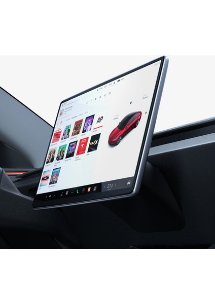 Tesla Model 3 (2024) Uyumlu Cam Ekran Koruyucu Glas.tR EZ Fit Anti-Glare (1 Adet) - AGL07152