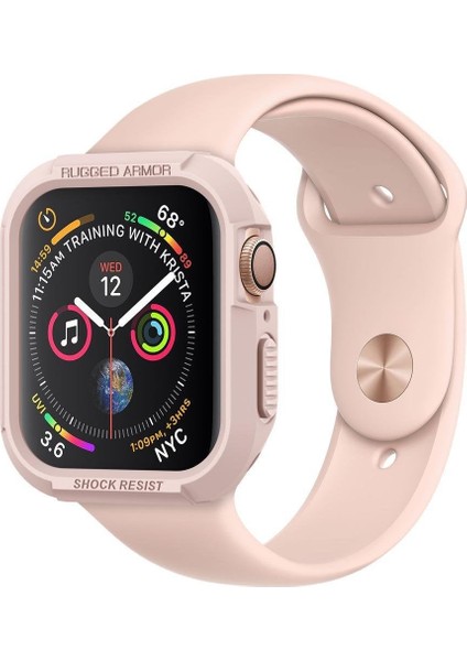 Apple Watch 45mm/44mm (Seri 9/8/SE2/7/6/SE/5/4) Kılıf Rugged Armor Rose Gold - 062CS24470