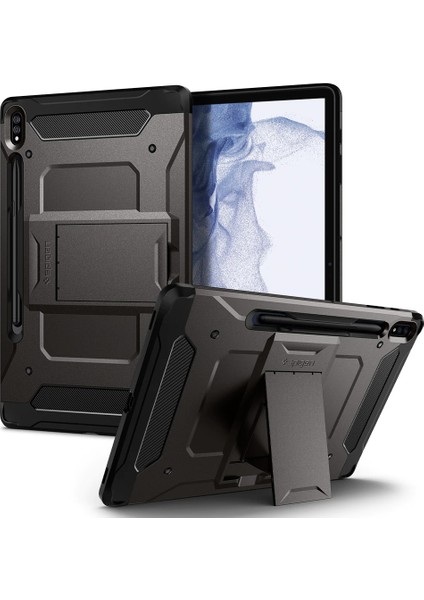 Galaxy Tab S7+ / Galaxy Tab S8+ Kılıf Tough Armor Pro Gunmetal - ACS01608