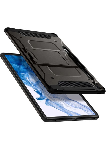 Galaxy Tab S7+ / Galaxy Tab S8+ Kılıf Tough Armor Pro Gunmetal - ACS01608