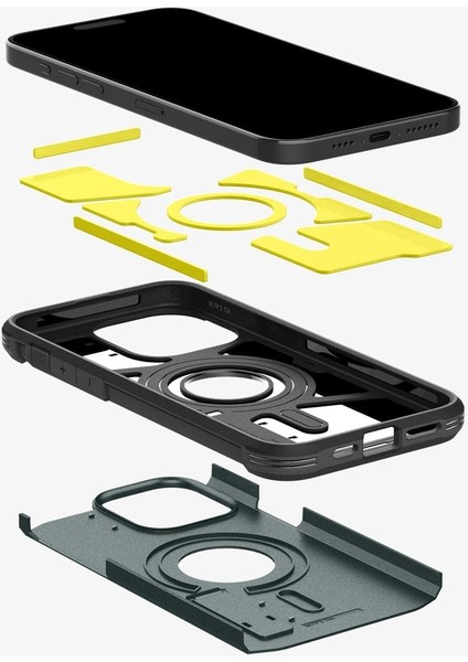 iPhone 15 Pro Max Kılıf Tough Armor MagFit MagSafe özellikli Abyss Green - ACS06596