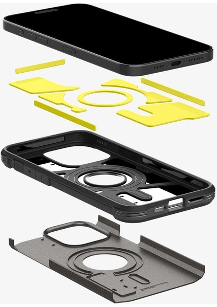 iPhone 15 Pro Max Kılıf Tough Armor MagFit MagSafe özellikli Kickstand Gunmetal - ACS06593 fırsatları