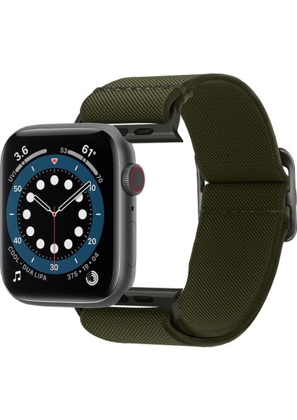 Apple Watch 42mm Seri 10 - 41mm Seri 9/8/7 - 40mm Seri SE2/SE/6/5/4 Kordon Kayış Band Lite Fit Khaki - AMP02292
