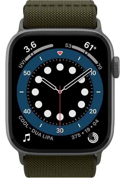 Apple Watch 42mm Seri 10 - 41mm Seri 9/8/7 - 40mm Seri SE2/SE/6/5/4 Kordon Kayış Band Lite Fit Khaki - AMP02292