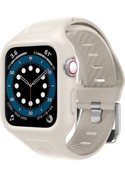 Apple Watch 40mm (Seri SE2/6/SE/5/4) Kılıf & Kordon Kayış Liquid Air Pro Soft White - ACS02228