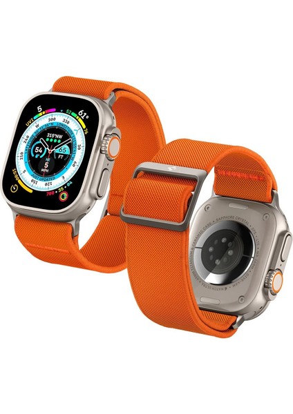 Apple Watch 49mm Ultra 2/1 - 46mm Seri 10 - 45mm Seri 9/8/7 - 44mm Seri SE2/SE/6/5/4 Kordon Kayış Band Lite Fit Ultra Orange - AMP05986