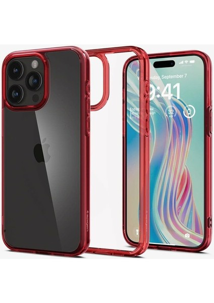 iPhone 15 Pro Max Kılıf Ultra Hybrid Deep Red - ACS07054