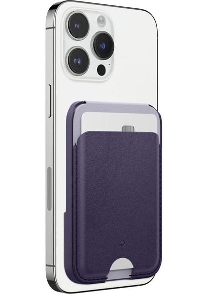 Caseology iPhone için MagSafe özellikli Kartlı Manyetik Cüzdan Nano Pop Grape Purple - AFA05980