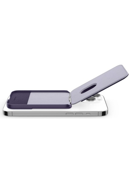 Caseology iPhone için MagSafe özellikli Kartlı Manyetik Cüzdan Nano Pop Grape Purple - AFA05980