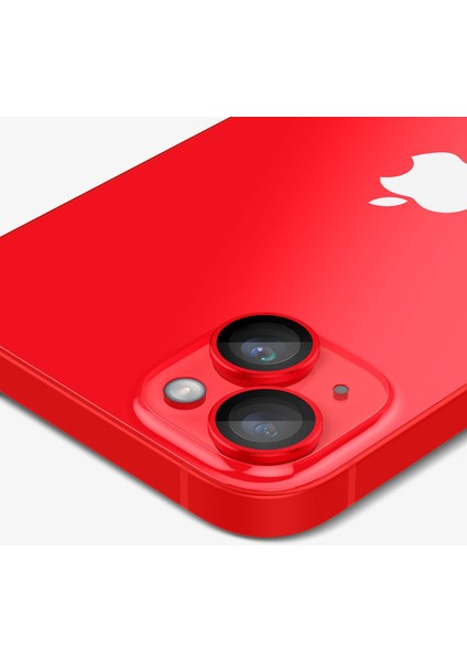 iPhone 15 / 15 Plus / 14 / 14 Plus Kamera Lens Camı Koruyucu Glas.tR EZ Fit Optik Pro (2 Adet) Red - AGL05605