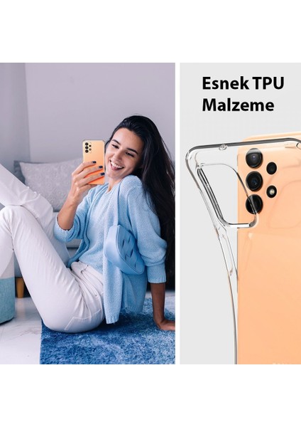 Galaxy A13 Kılıf Crystal Pack Clear + Glas.tR Slim HD Cam Ekran Koruyucu (2 Adet) 360 Tam Koruma - ACS04315