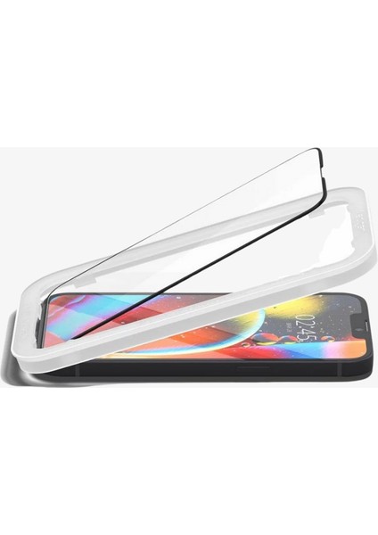 iPhone 14 / 13 / 16e / 13 Pro Cam Ekran Koruyucu Kolay Kurulum GLAS.tR AlignMaster Full Cover HD Black - AGL03725