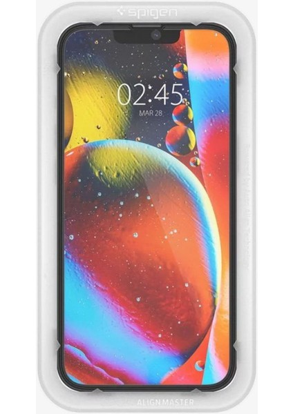 iPhone 14 / 13 / 16e / 13 Pro Cam Ekran Koruyucu Kolay Kurulum GLAS.tR AlignMaster Full Cover HD Black - AGL03725