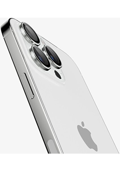 iPhone 16 Pro Max / 16 Pro / 15 Pro Max / 15 Pro / 14 Pro Max / 14 Pro Kamera Lens Camı Koruyucu Glas.tR EZ Fit Optik Pro (2 Adet) Silver - AGL05599