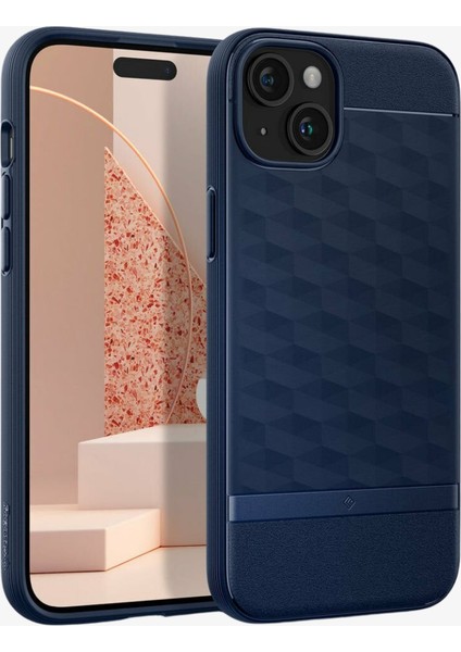 Caseology iPhone 15 Kılıf Parallax Mag MagSafe özellikli Midnight Blue - ACS06819
