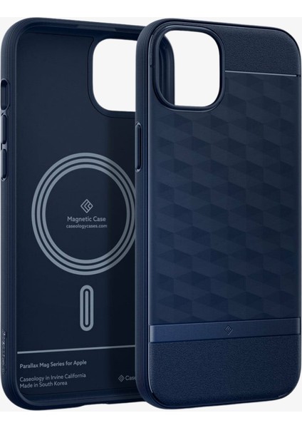 Caseology iPhone 15 Kılıf Parallax Mag MagSafe özellikli Midnight Blue - ACS06819