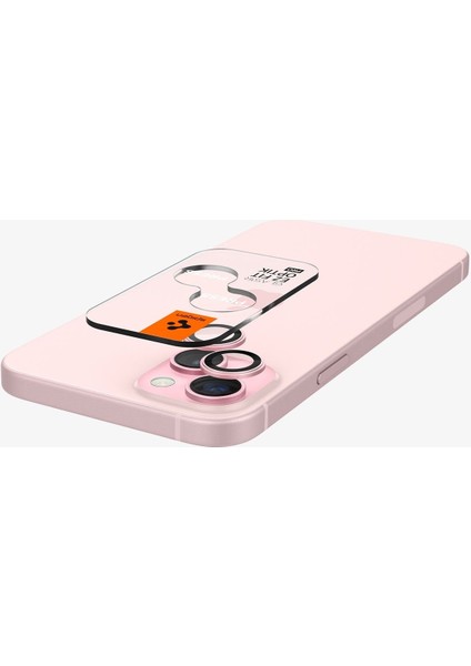 iPhone 15 / 15 Plus / 14 / 14 Plus Kamera Lens Camı Koruyucu Glas.tR EZ Fit Optik Pro (2 Adet) Pink - AGL07167