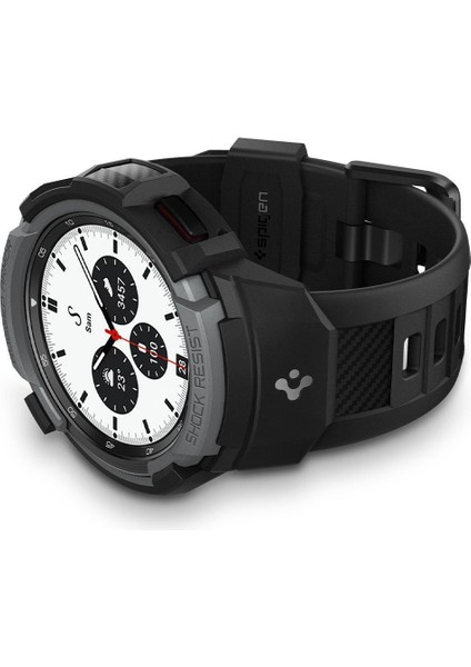 Galaxy Watch 4 Classic (42mm) Kılıf & Kordon Kayış Rugged Armor Pro Charcoal Gray - ACS03653