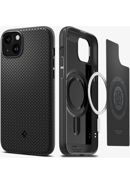 iPhone 15 Plus Kılıf Mag Armor MagFit MagSafe özellikli Matte Black - ACS06671
