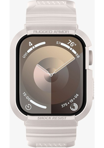 Apple Watch 45mm (Seri 9/8/7) Kılıf & Kordon Kayış Rugged Armor Pro Dune Beige - ACS07386