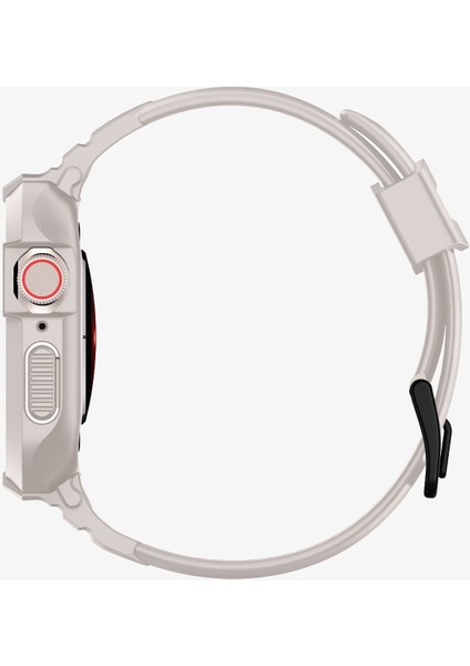 Apple Watch 45mm (Seri 9/8/7) Kılıf & Kordon Kayış Rugged Armor Pro Dune Beige - ACS07386