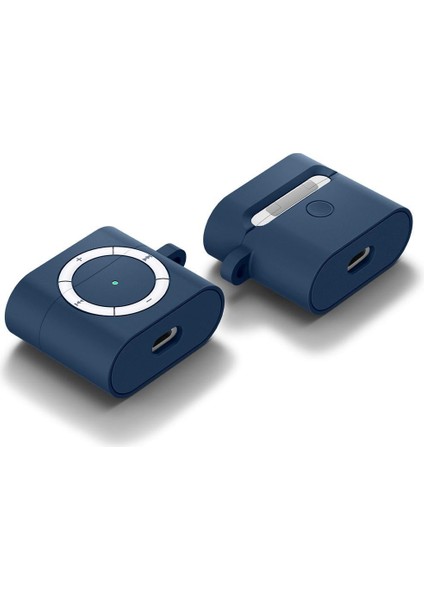 Apple AirPods (3.nesil) ile Uyumlu Kılıf Classic Shuffle Deep Blue - ASD02216