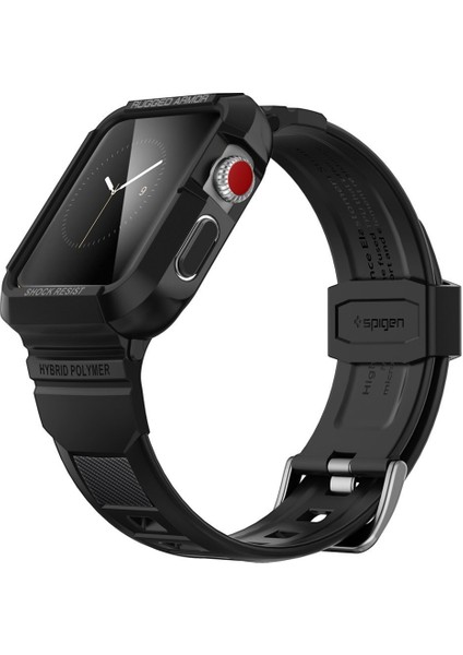 Apple Watch 42mm (Seri 3/2/1) Kılıf & Kordon Kayış Rugged Armor Pro Black - 059CS22408