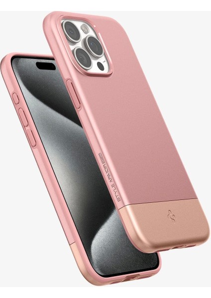 iPhone 15 Pro Kılıf Style Armor MagFit MagSafe özellikli Rose Gold - ACS06745