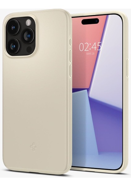 iPhone 15 Pro Kılıf Thin Fit Mute Beige - ACS06694