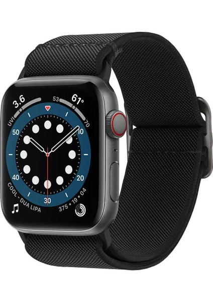 Apple Watch 49mm Ultra 2/1 - 46mm Seri 10 - 45mm Seri 9/8/7 - 44mm Seri SE2/SE/6/5/4 Kordon Kayış Band Lite Fit Black - AMP02286