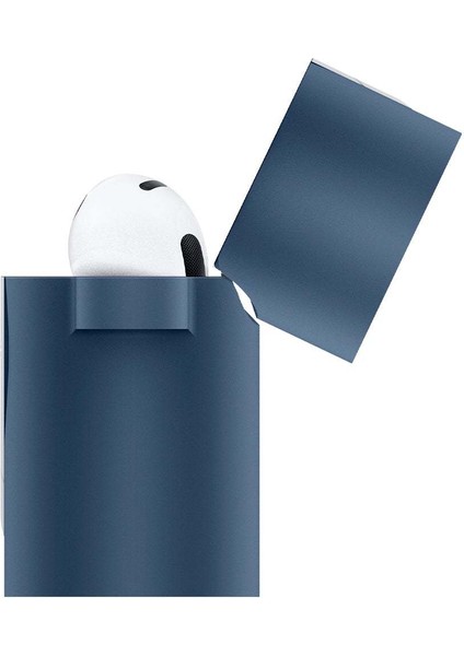 Apple AirPods (3.nesil) ile Uyumlu Kılıf Classic Shuffle Deep Blue - ASD02216