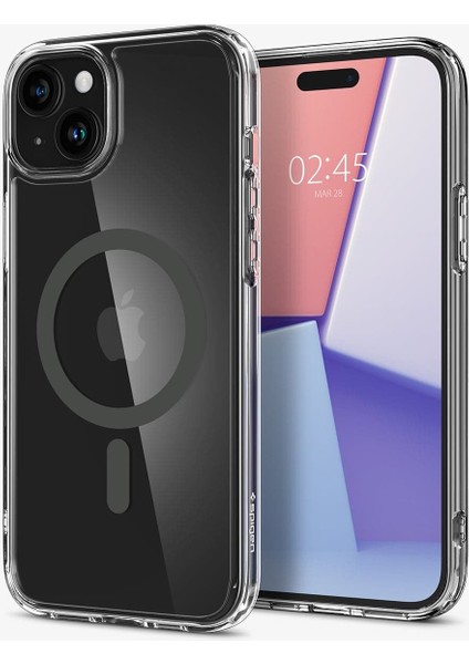 iPhone 15 Plus Kılıf Ultra Hybrid MagFit MagSafe özellikli Graphite - ACS06662