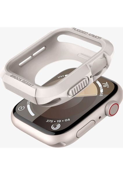 Apple Watch 45mm/44mm (Seri 9/8/SE2/7/6/SE/5/4) Kılıf Rugged Armor Dune Beige - ACS07379