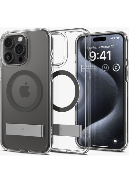 iPhone 15 Pro Kılıf Ultra Hybrid S MagFit MagSafe özellikli Graphite - ACS06723