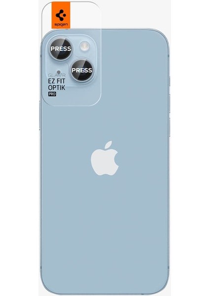 iPhone 15 / 15 Plus / 14 / 14 Plus Kamera Lens Camı Koruyucu Glas.tR EZ Fit Optik Pro (2 Adet) Blue - AGL07166