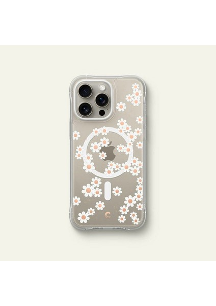 Ciel by CYRILL iPhone 15 Pro Kılıf Cecile Mag MagSafe özellikli White Daisy - ACS06759