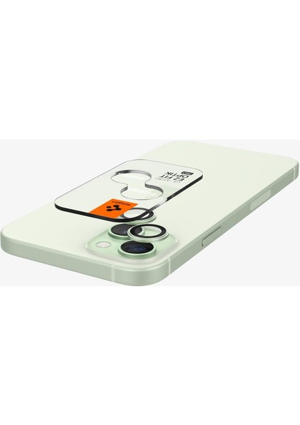 iPhone 15 / 15 Plus / 14 / 14 Plus Kamera Lens Camı Koruyucu Kolay Kurulum GLAS.tR EZ Fit Optik Pro (2 Adet) Green - AGL07169