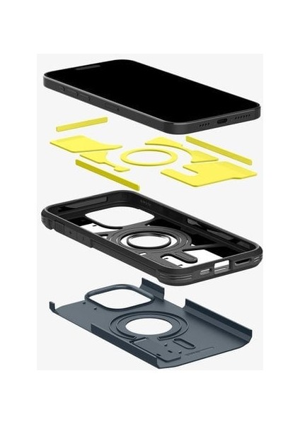 iPhone 15 Pro Kılıf Tough Armor MagFit MagSafe özellikli Kickstand Metal Slate - ACS06734