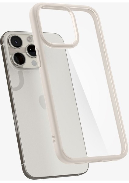iPhone 15 Pro Max Kılıf Ultra Hybrid Natural Titanium - ACS07209