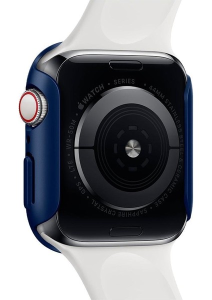 Apple Watch 44mm (Seri SE2/6/SE/5/4) Kılıf Thin Fit Metallic Blue - ACS02223