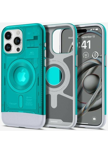 iPhone 15 Pro Kılıf Classic C1 iMac G3 Design MagFit MagSafe özellikli Bondi Blue - ACS06743