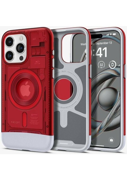 iPhone 15 Pro Kılıf Classic C1 iMac G3 Design MagFit MagSafe özellikli Ruby - ACS06744