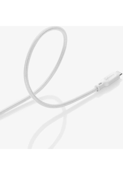 USB-C to USB-C 1.5 Metre Örgü Kablo 60W Güç / PPS 2.0 Super Hızlı Şarj / Data Type-C Ekstra Dayanıklı DuraSync C11C1 White - 000CA25703