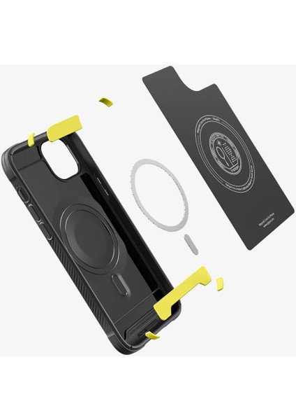 iPhone 14 Plus Kılıf Rugged Armor MagFit MagSafe özellikli Matte Black - ACS04890