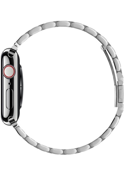 Apple Watch 49mm Ultra 2/1 - 46mm Seri 10 - 45mm Seri 9/8/7 - 44mm Seri SE2/SE/6/5/4 Kordon Kayış Band Modern Fit Silver - 062MP25404