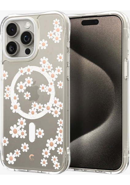 Ciel by CYRILL iPhone 15 Pro Max Kılıf Cecile Mag MagSafe özellikli White Daisy - ACS06624