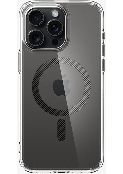 iPhone 15 Pro Kılıf Ultra Hybrid MagFit MagSafe özellikli Carbon Fiber - ACS06717