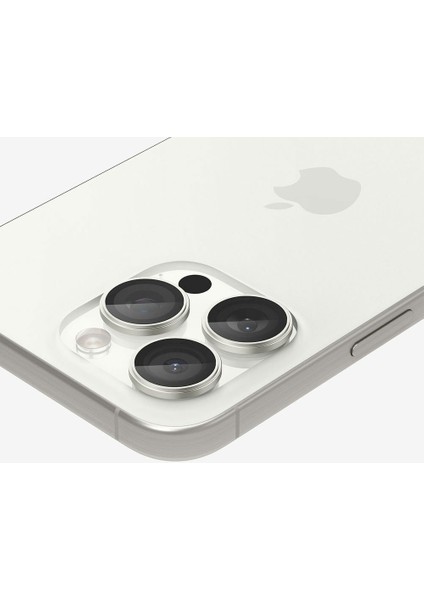 iPhone 16 Pro Max / 16 Pro / 15 Pro Max / 15 Pro / 14 Pro Max / 14 Pro Kamera Lens Camı Koruyucu Kolay Kurulum GLAS.tR EZ Fit Optik Pro (2 Adet) White Titanium - AGL07165 fırsatları