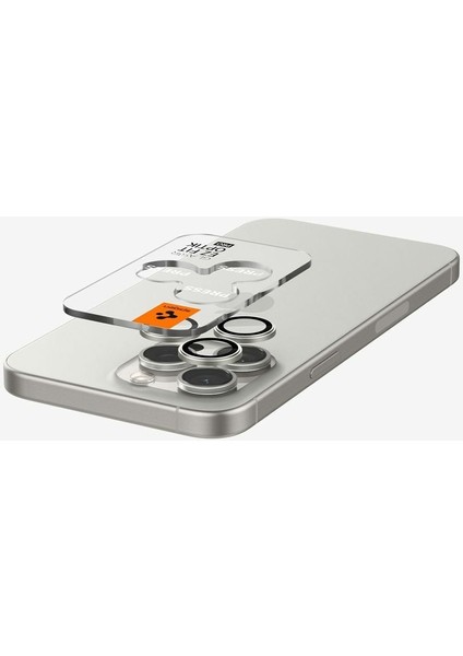 iPhone 16 Pro Max / 16 Pro / 15 Pro Max / 15 Pro / 14 Pro Max / 14 Pro Kamera Lens Camı Koruyucu Kolay Kurulum GLAS.tR EZ Fit Optik Pro (2 Adet) White Titanium - AGL07165 indirimleri